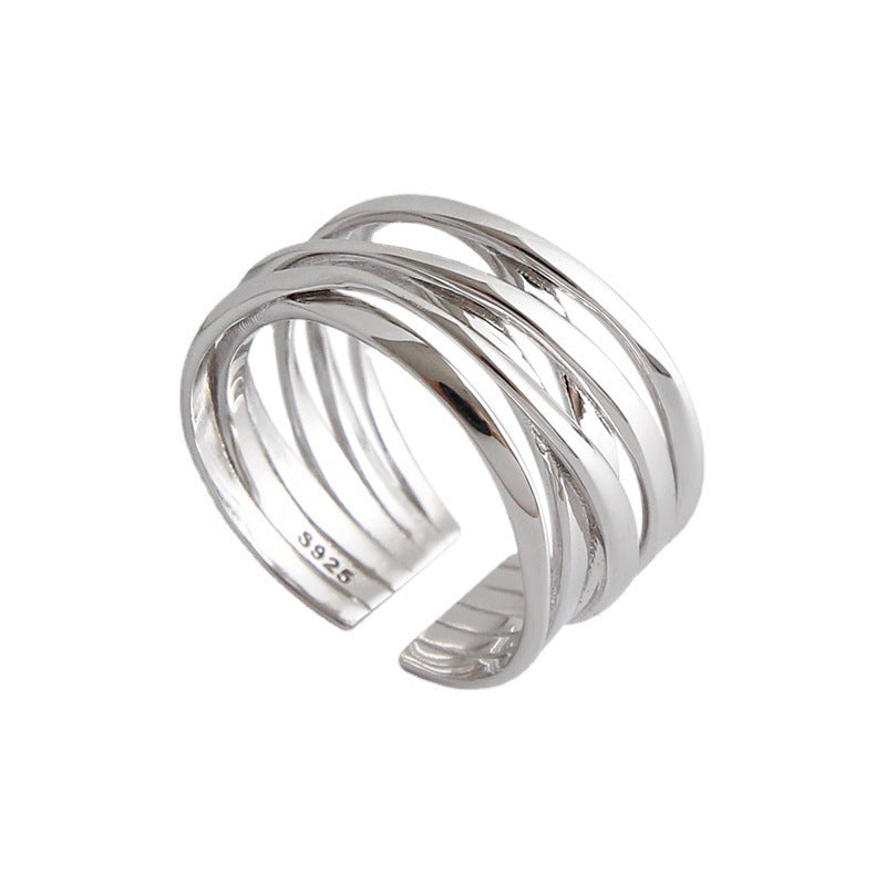 Layered Crisscross Statement Ring – image 5