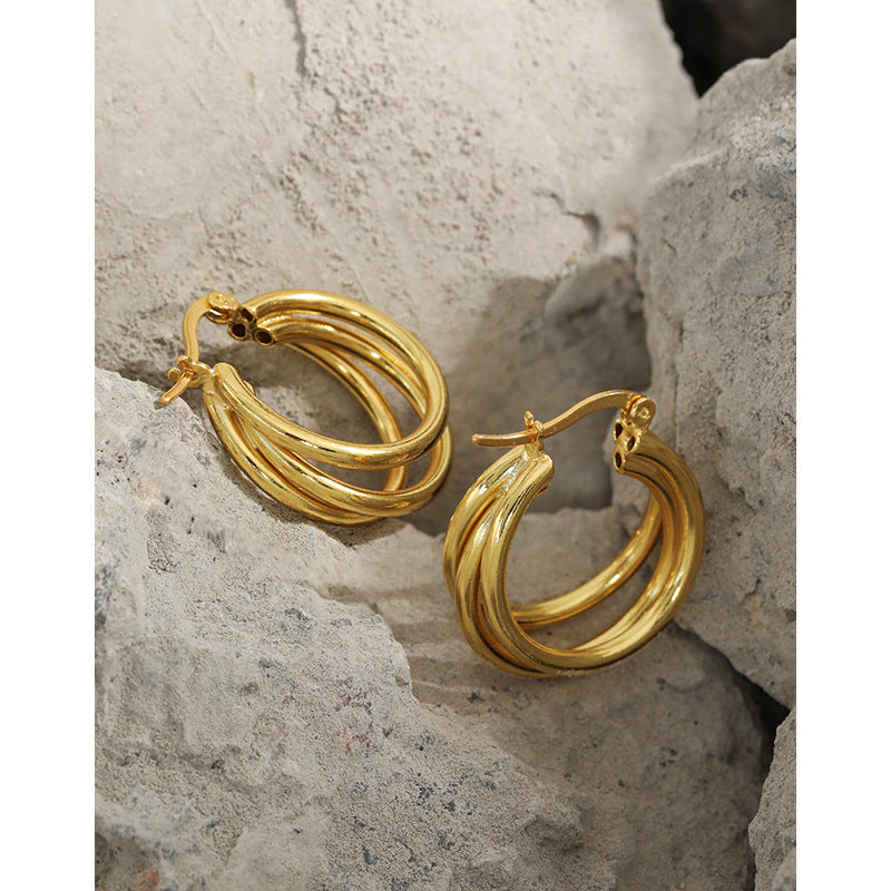 Layered Multi-Hoop Earrings – earring hoops in bulk