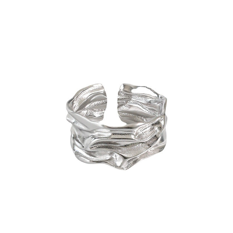 Layered Wave Open Ring – image 5