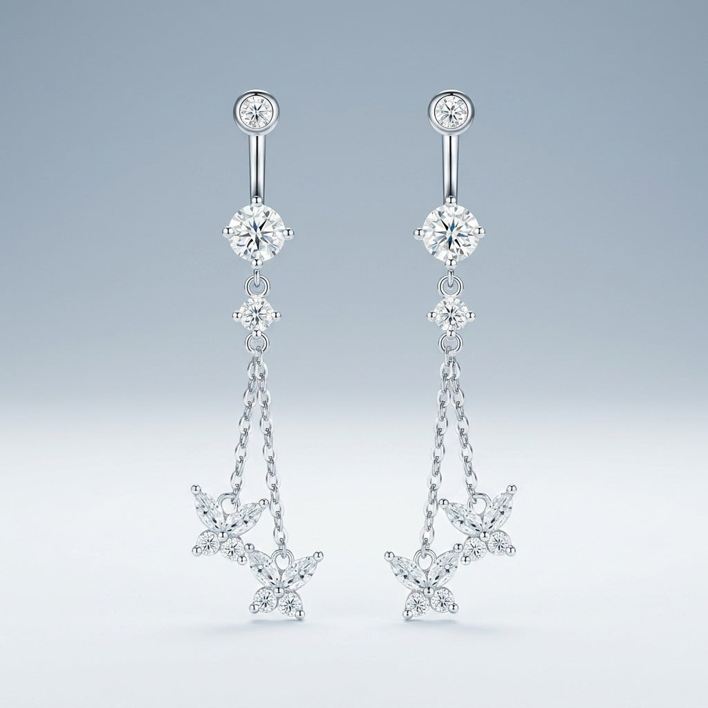 Long 22-Stone Moissanite Stud Earrings – wholesale moissanite jewelry