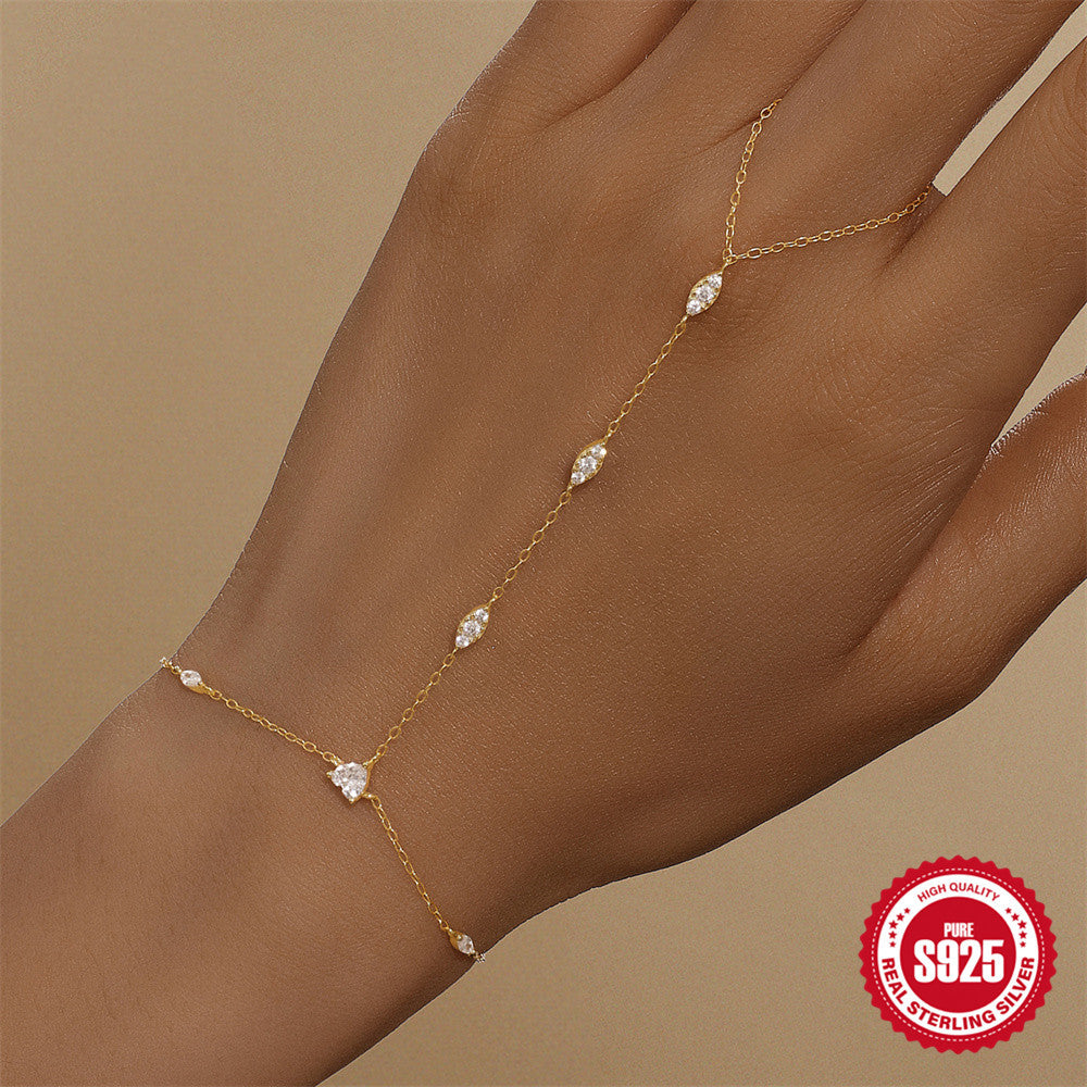 Love Devil's Eye Zircon Ring Bracelet