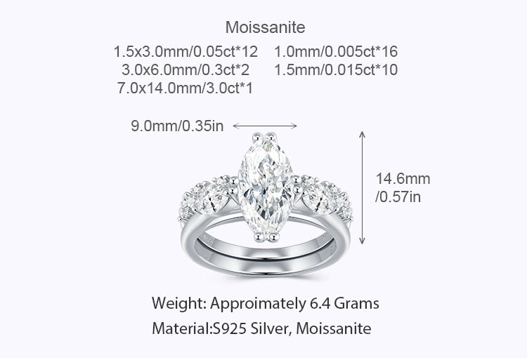 Marquise-Cut Stackable Moissanite Ring – wholesale moissanite rings