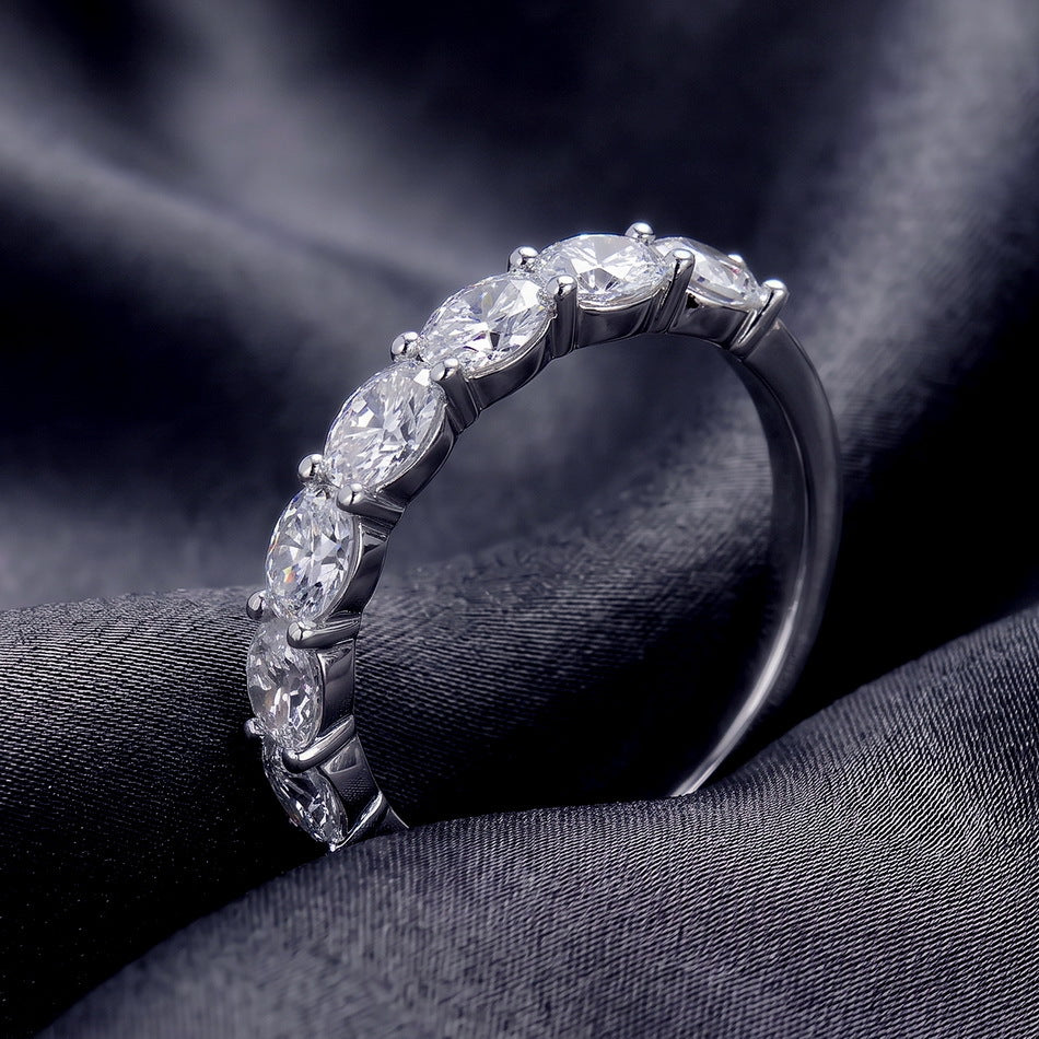 Marquise Lab Grown Diamond Seven Stone Band – detail view 3