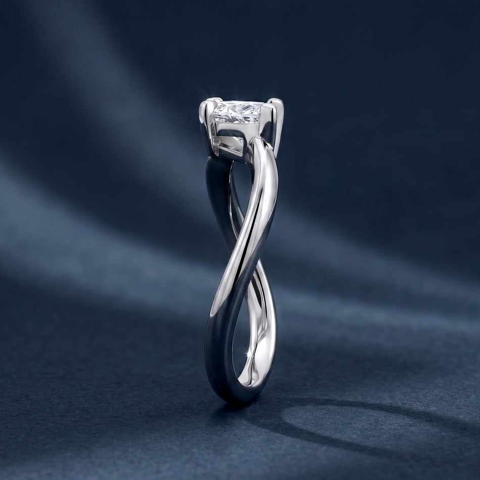 Marquise Lab Grown Diamond Solitaire Ring – detail view 3