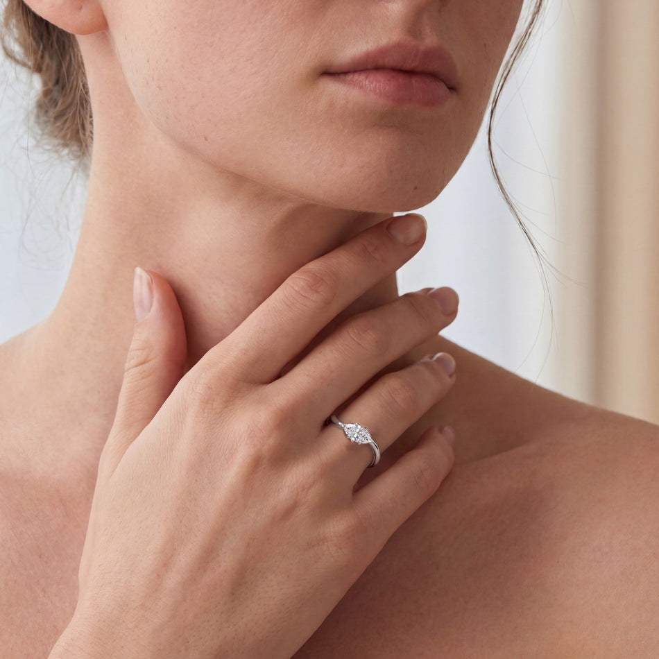Marquise Lab Grown Diamond Solitaire Ring – image 5