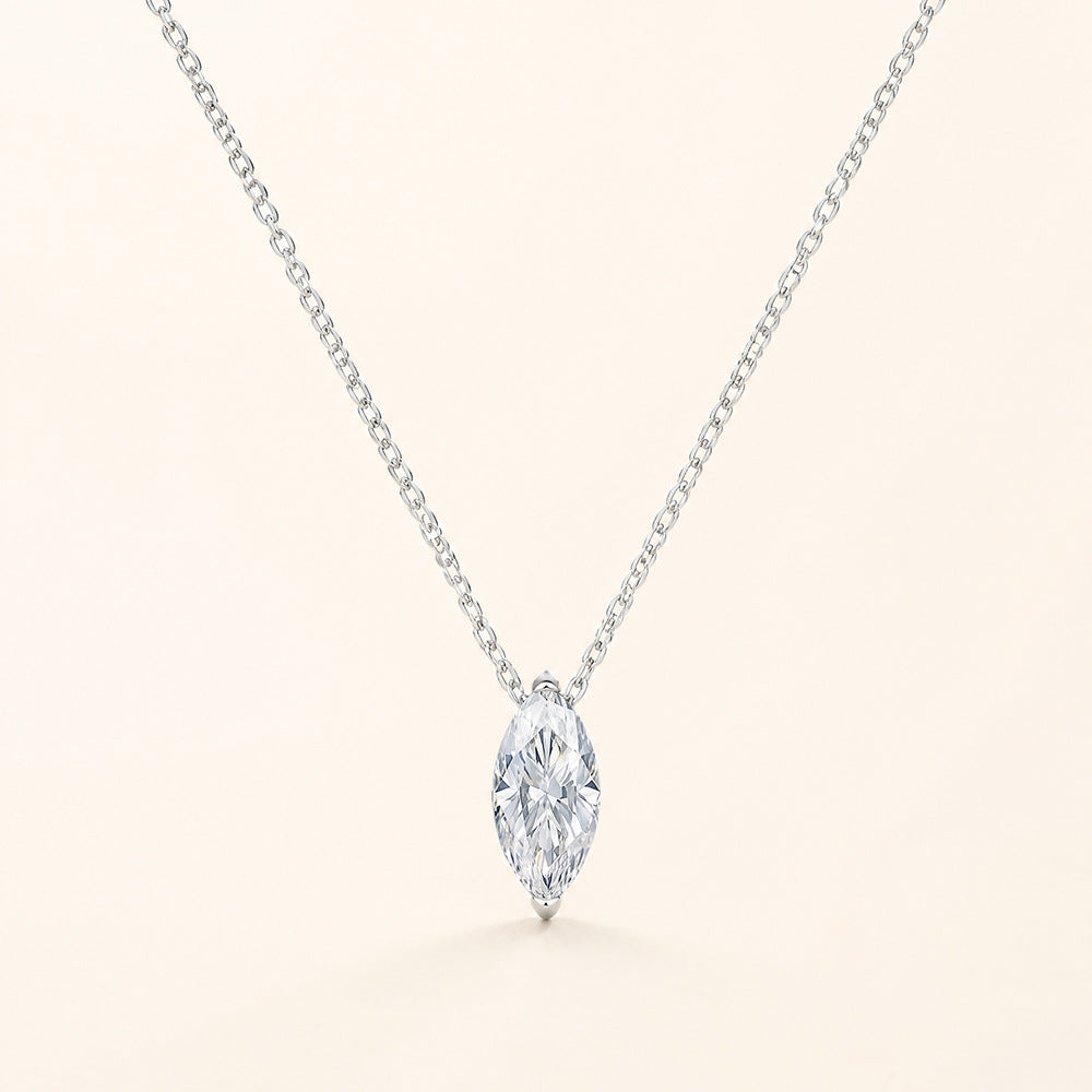 Marquise Moissanite Solitaire Necklace – wholesale moissanite jewelry