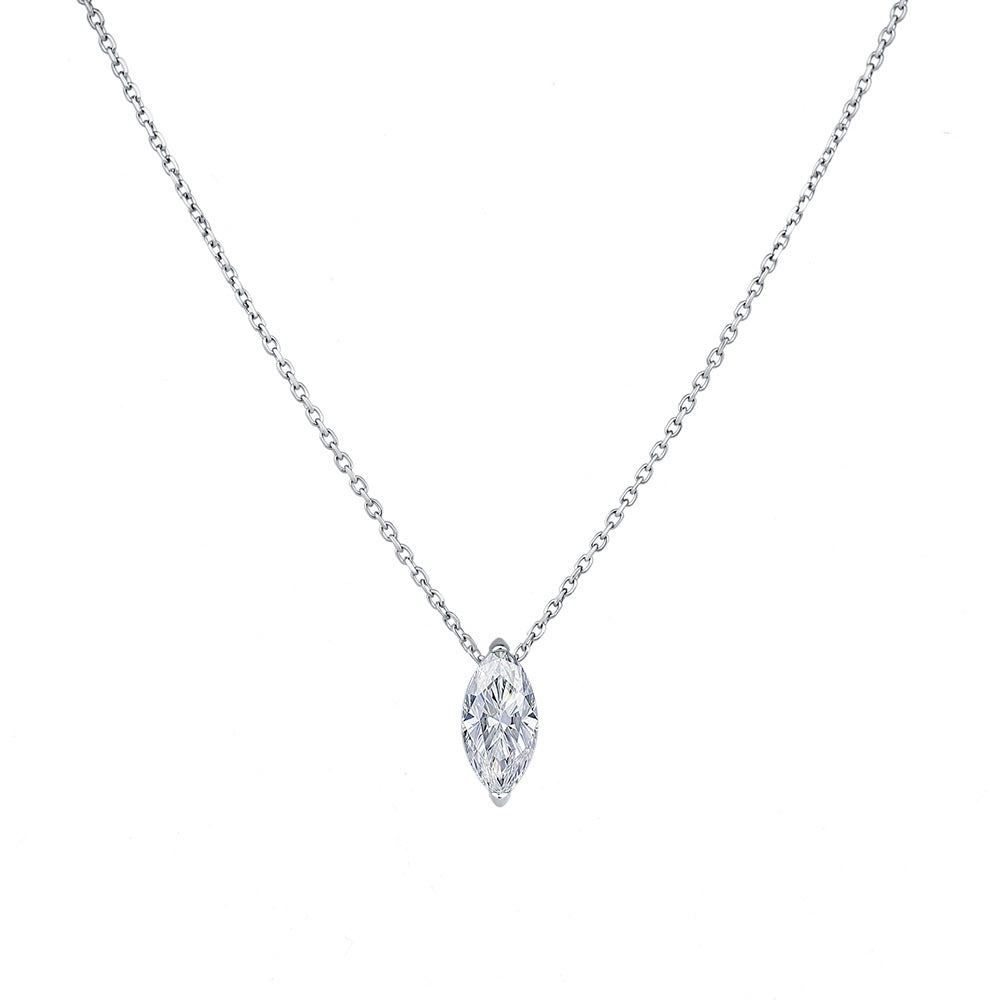 Marquise Moissanite Solitaire Necklace – image 4
