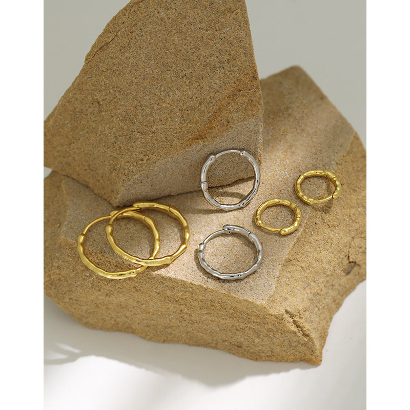Matte Textured Organic Hoop Earrings – earring hoops in bulk