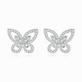 Micro-Pave Butterfly Stud Earrings