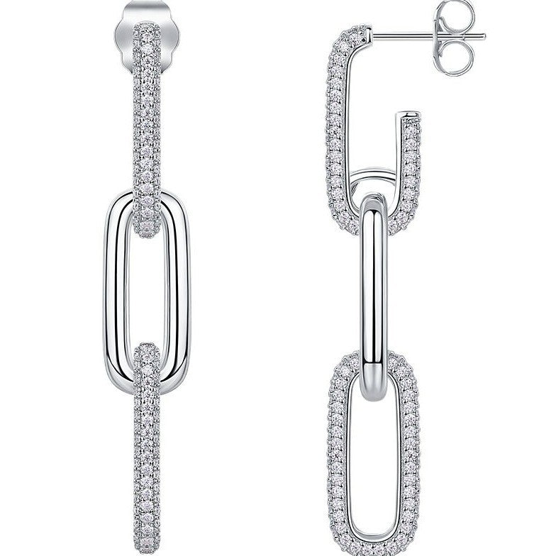 Micro-Pavé Moissanite Stud Earrings