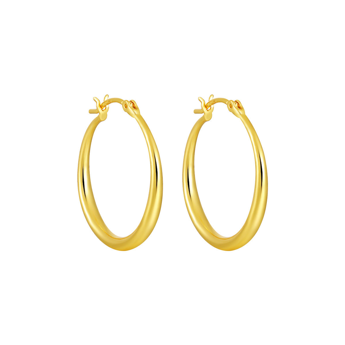 Minimalist Oval Hoop Earrings – image 10