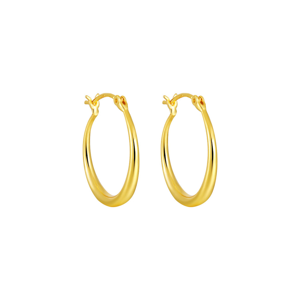 Minimalist Oval Hoop Earrings – image 9
