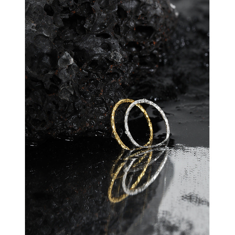 Minimalist Raw Texture Stacking Ring – wholesale stacking ring