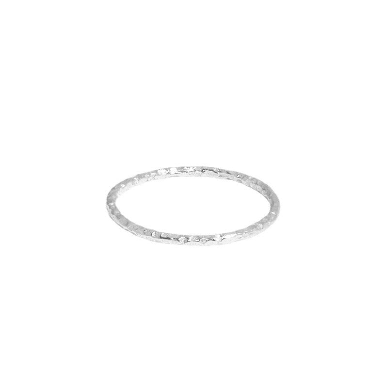 Minimalist Raw Texture Stacking Ring – image 5