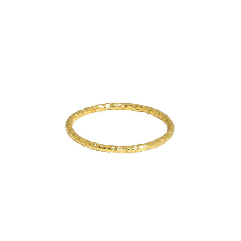Minimalist Raw Texture Stacking Ring – image 7