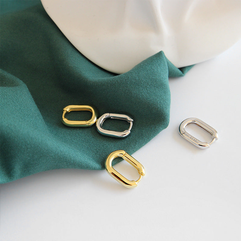 Minimalist Rounded Rectangle Hoop Earrings – wholesale hoop earrings