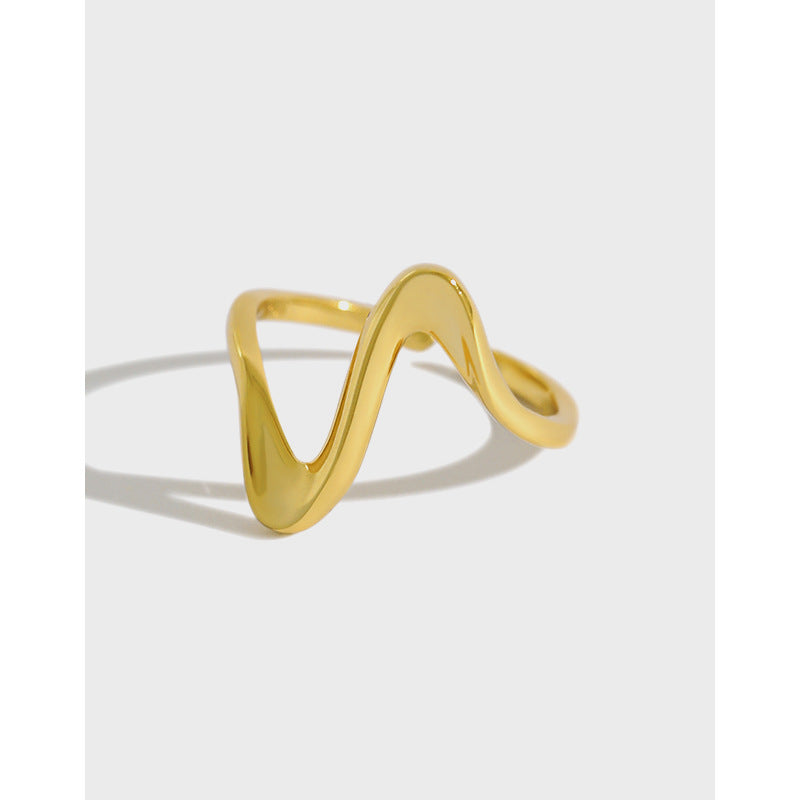 Minimalist Wave Ring