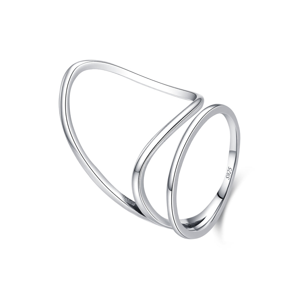 Irregular Geometric Plain Band Ring