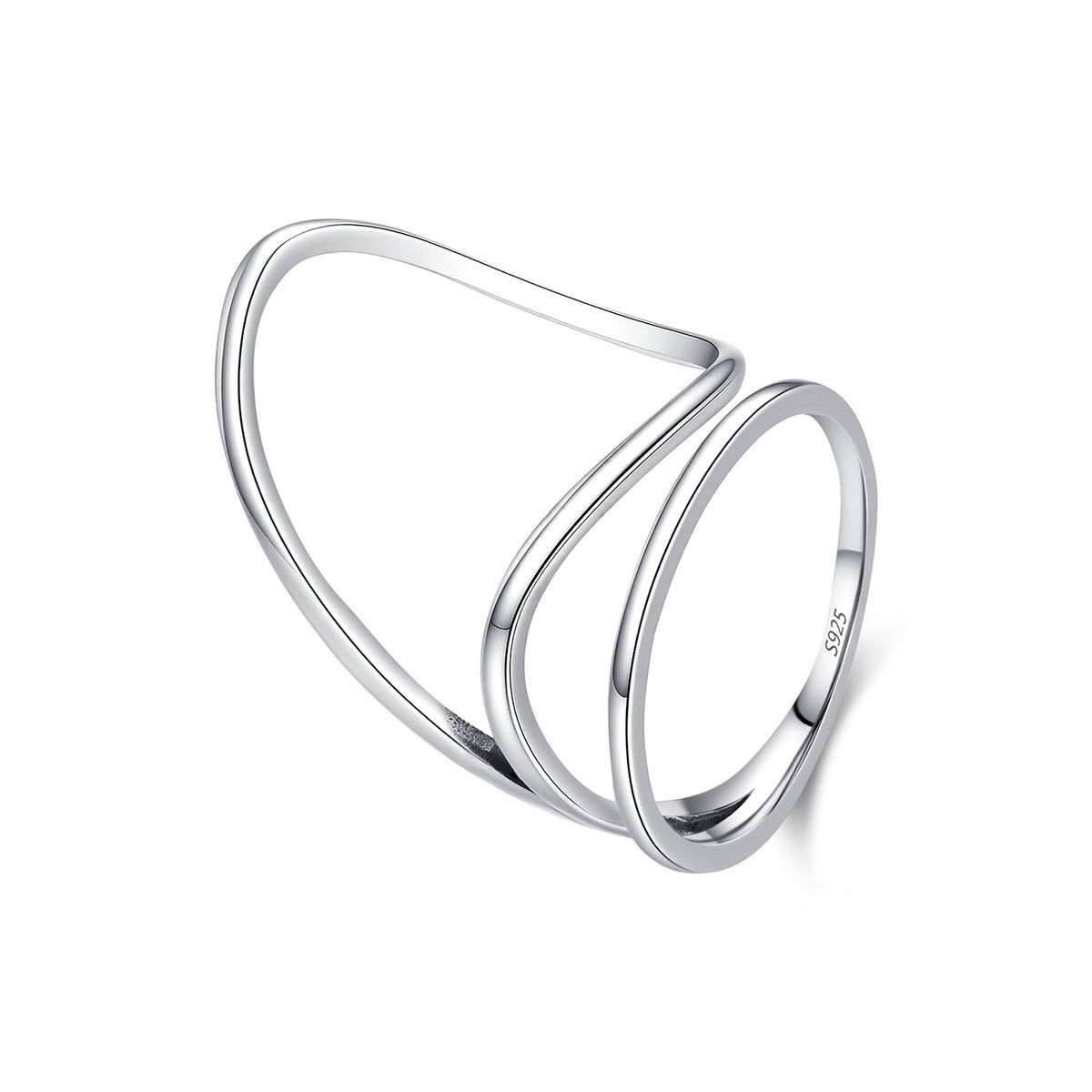 Irregular Geometric Plain Band Ring