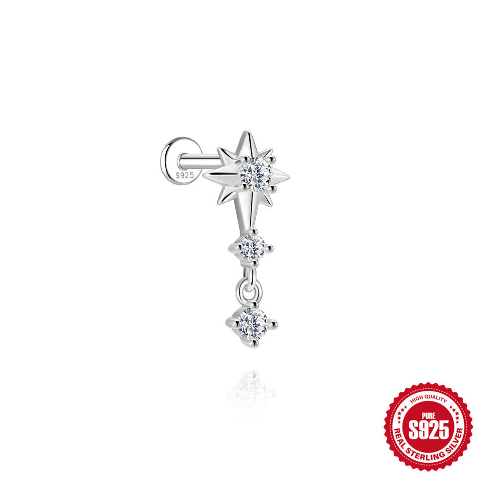 Moissanite 16G Cartilage Stud – image 11