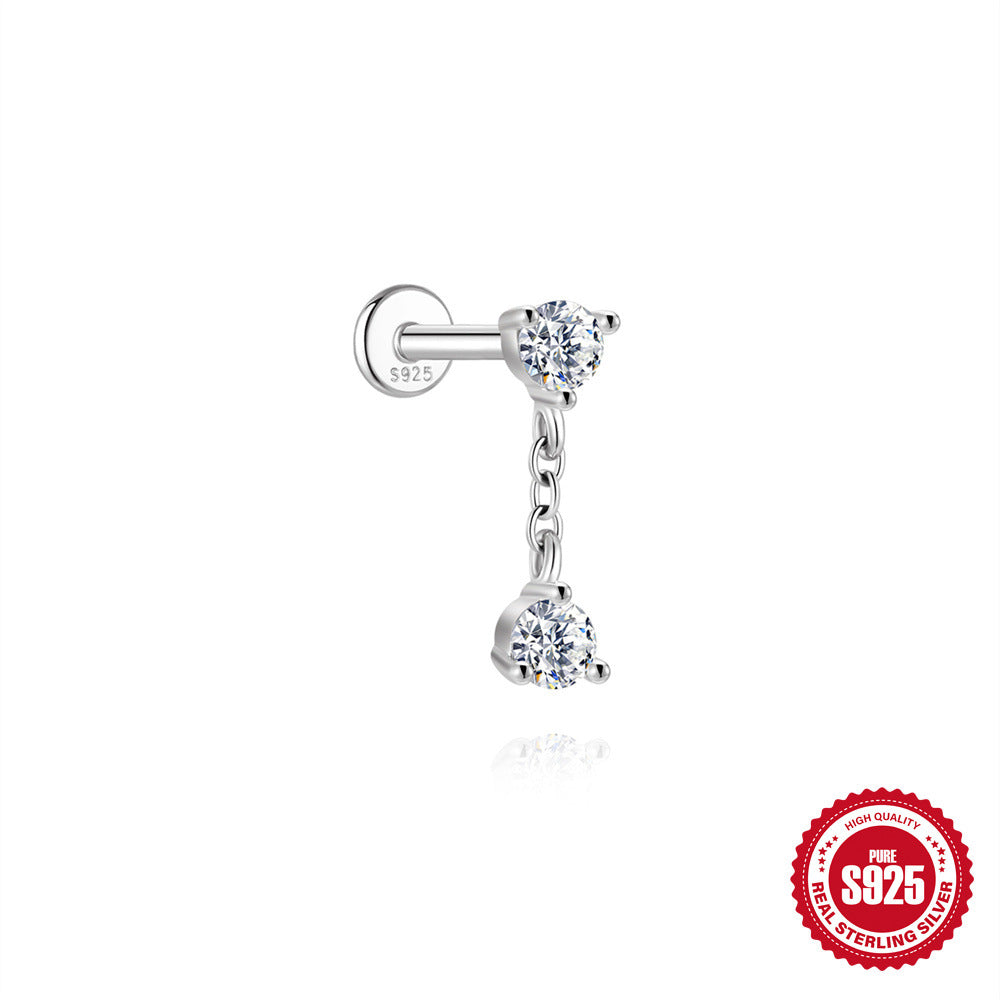 Moissanite 16G Cartilage Stud – image 12