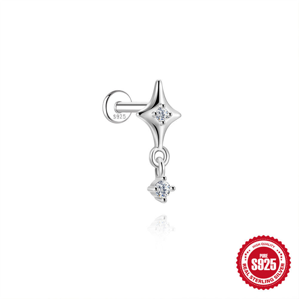 Moissanite 16G Cartilage Stud – image 9