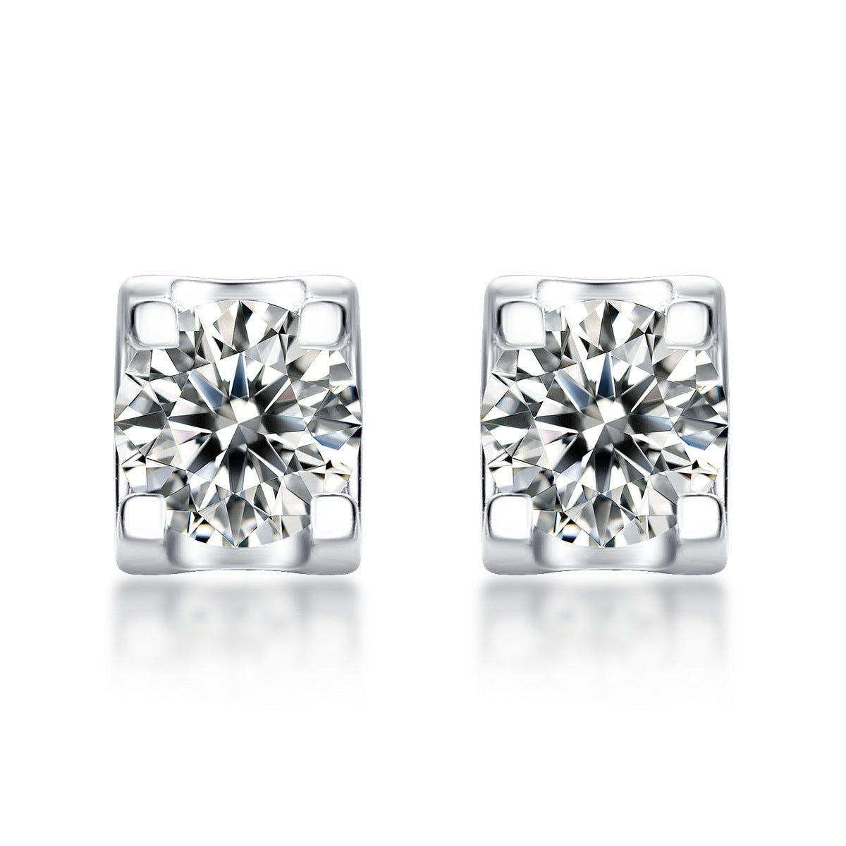 Moissanite Bull Head Stud Earrings