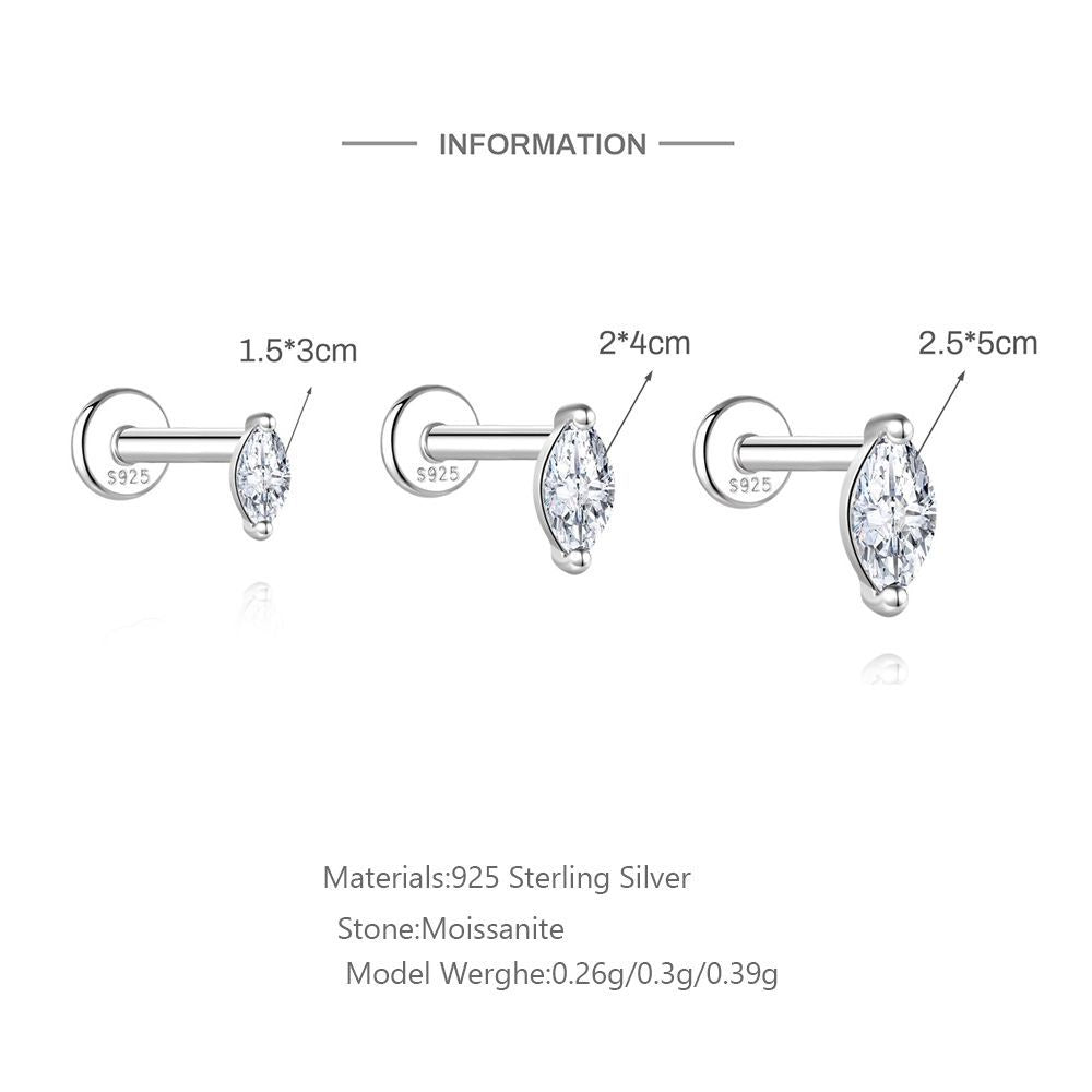 Moissanite Cartilage Stud Earring – image 5