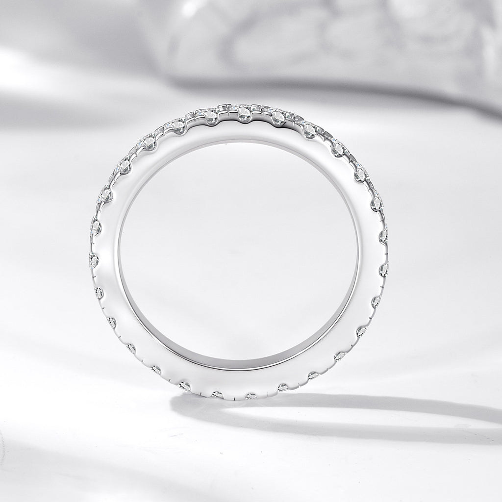 Moissanite Eternity Band Ring – detail view 3