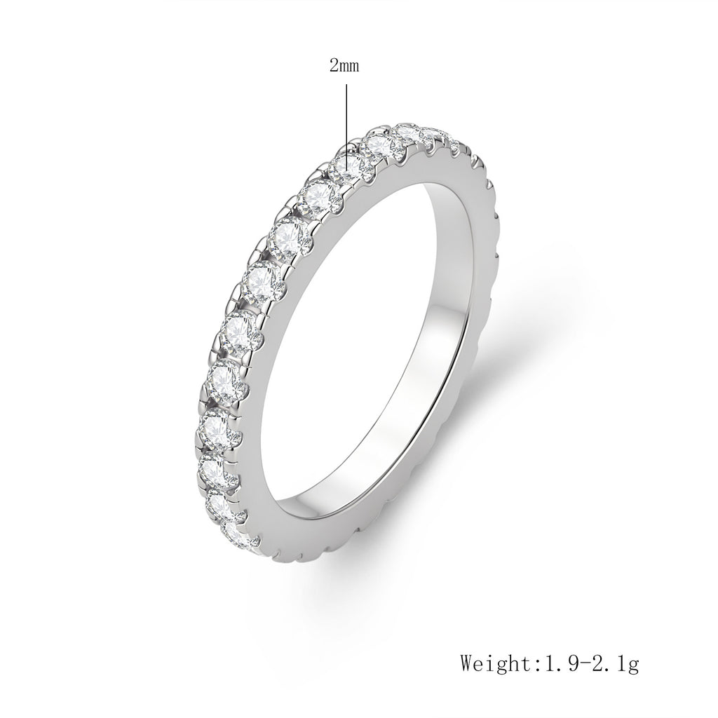 Moissanite Eternity Band Ring – image 5