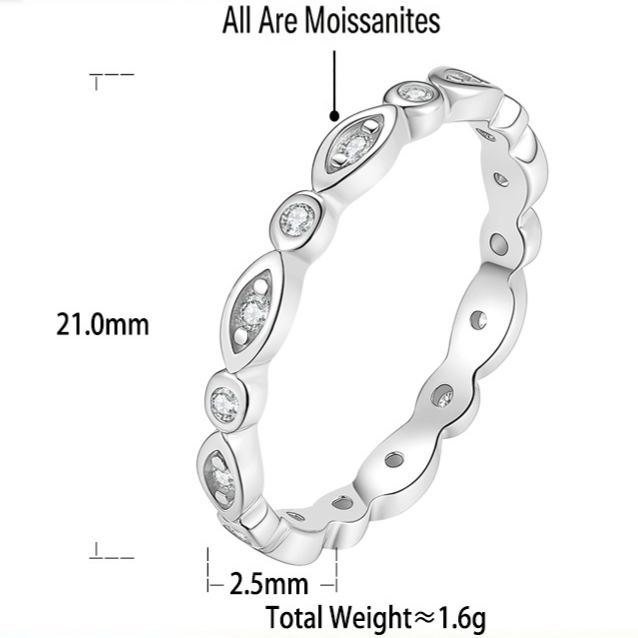 Moissanite Eternity Ring – image 4