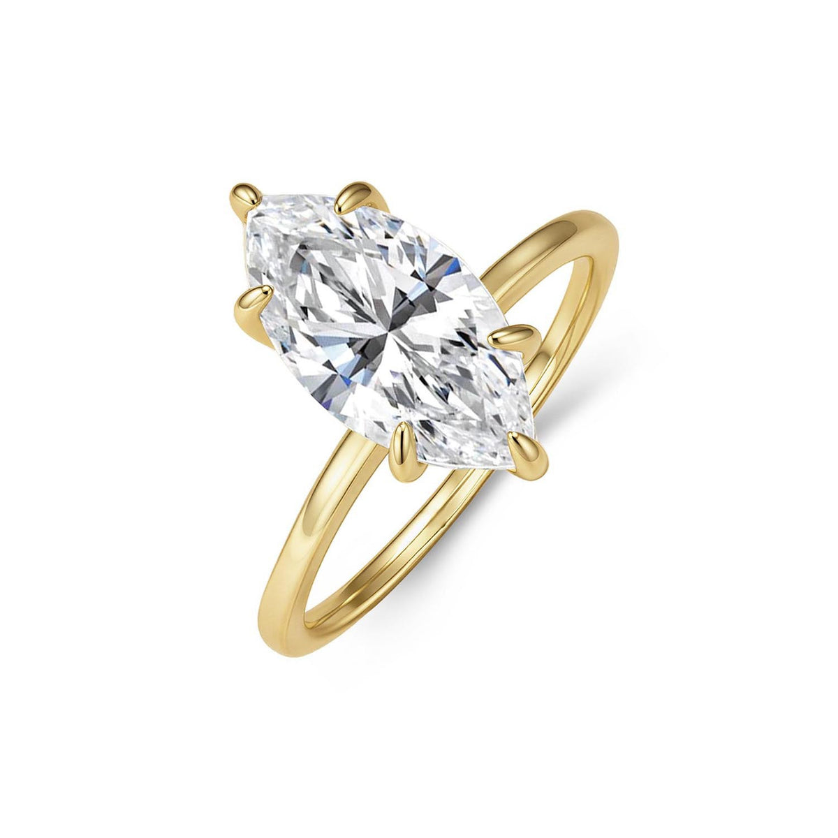 Marquise Moissanite Solitaire Ring – wholesale moissanite rings