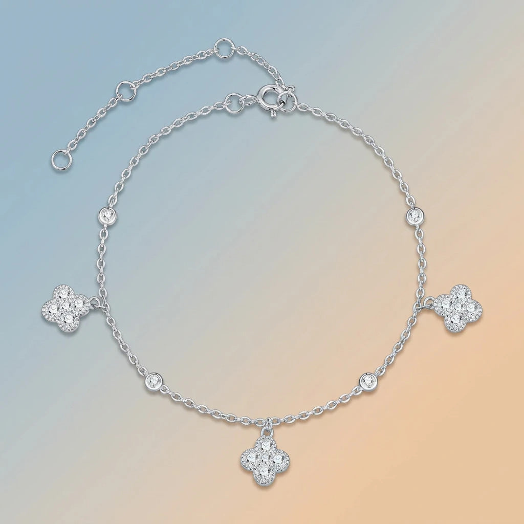 Moissanite Five-Flower Bracelet