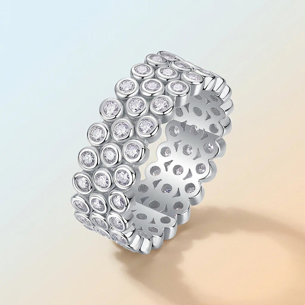 Moissanite Full-Eternity Ring – wholesale moissanite rings
