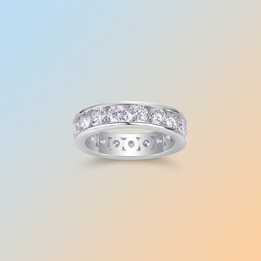 Moissanite Full-Eternity Ring YCR458-463 – wholesale moissanite rings
