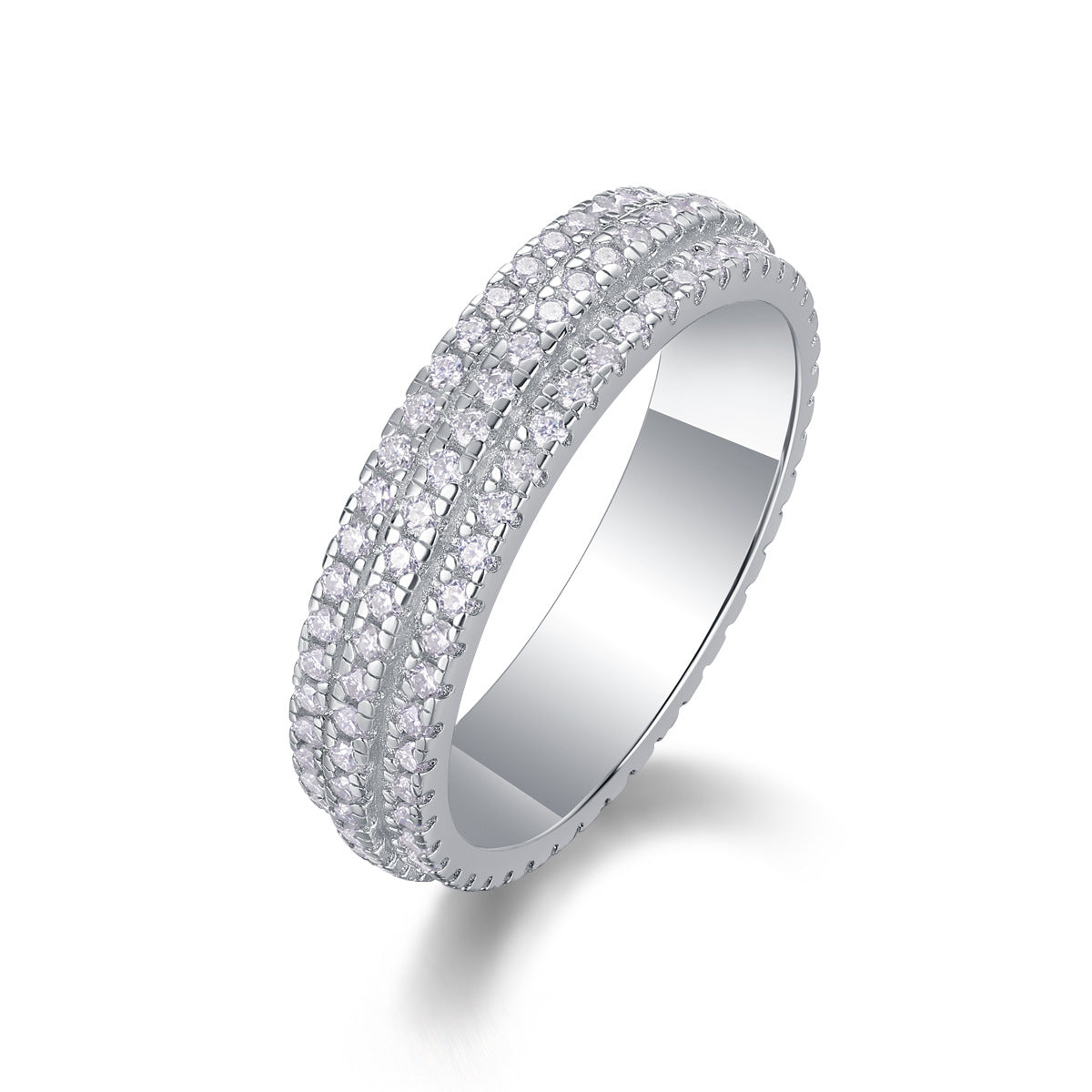 Moissanite Full-Eternity Ring YCR458-463 – image 7