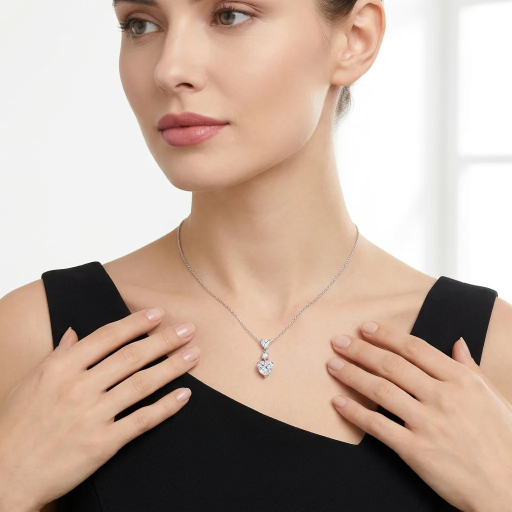 Moissanite Necklace YCN487 – wholesale moissanite jewelry