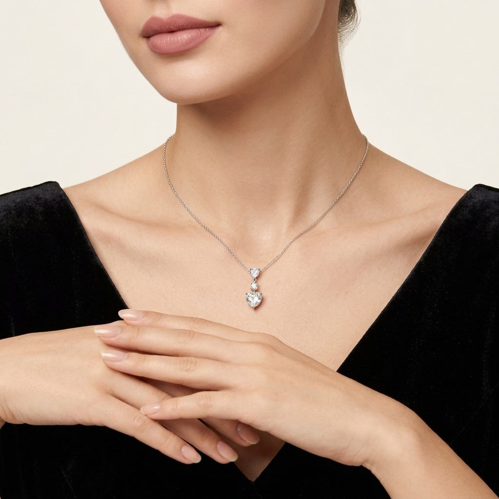 Moissanite Necklace YCN487 – detail view 3