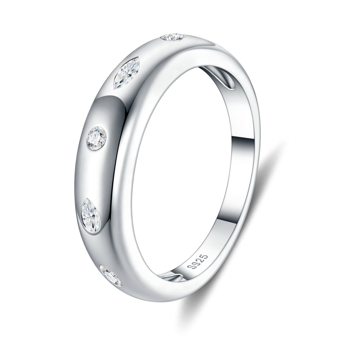 Moissanite Open-Band Couple's Rings – image 5
