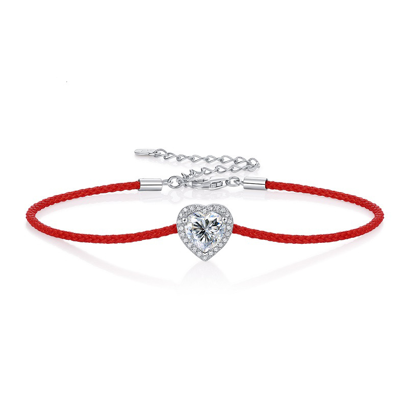 Moissanite Red Cord Bracelet – image 10