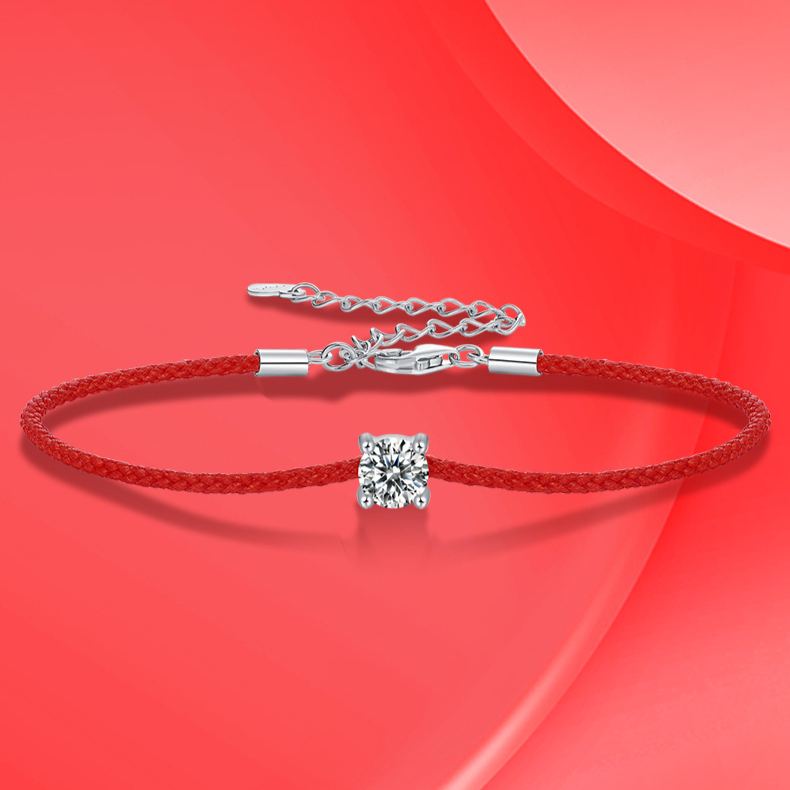 Moissanite Red Cord Bracelet – wholesale moissanite jewelry