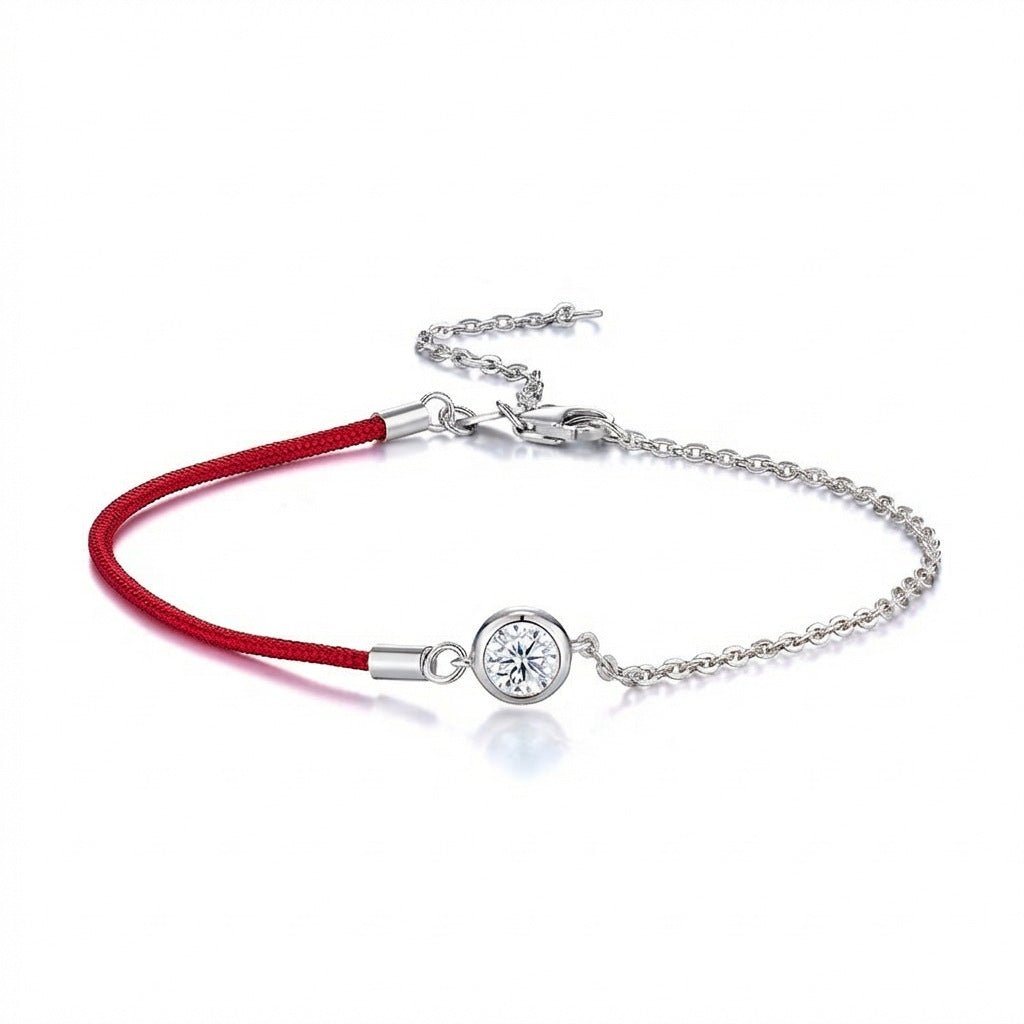Moissanite Red Cord Bracelet – image 8