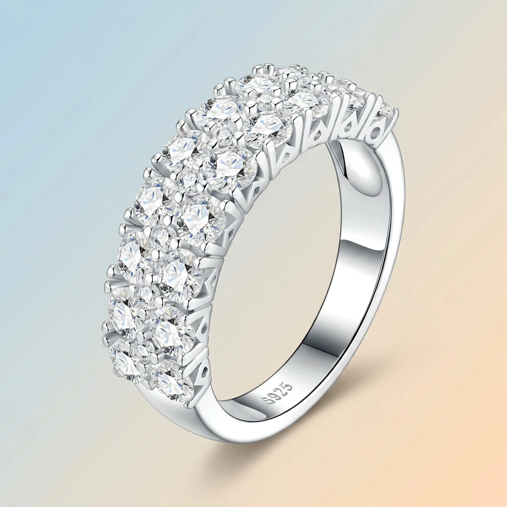 Moissanite Ring with 26 Accent Stones – wholesale moissanite rings