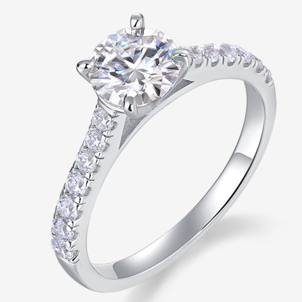 Moissanite Ring With Elaborate Setting – image 11