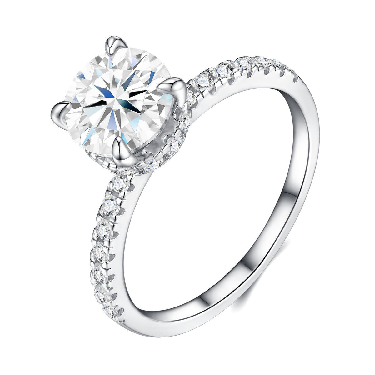 Moissanite Ring With Elaborate Setting – image 12