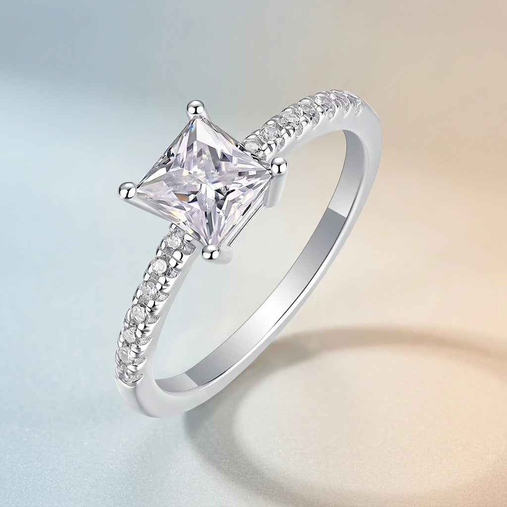 Moissanite Ring With Elaborate Setting – wholesale moissanite rings