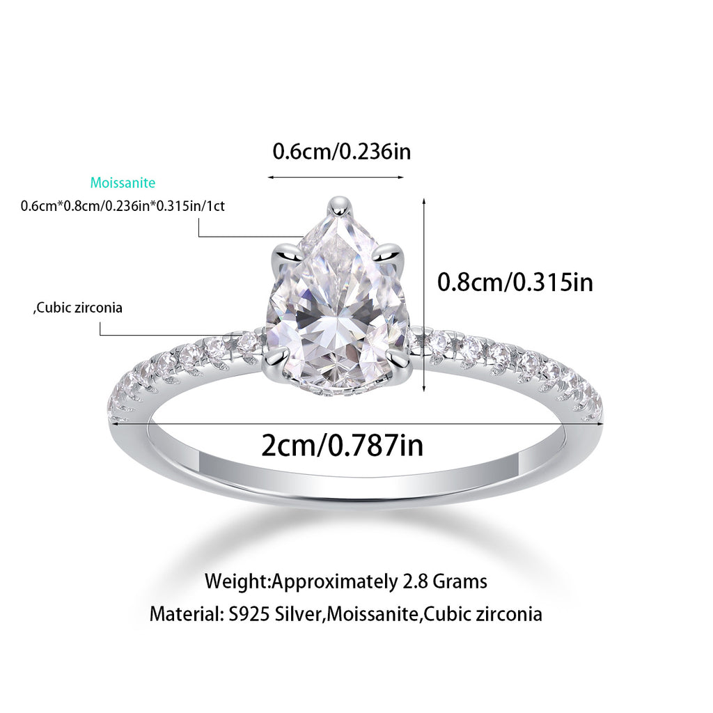 Moissanite Ring With Elaborate Setting – image 6