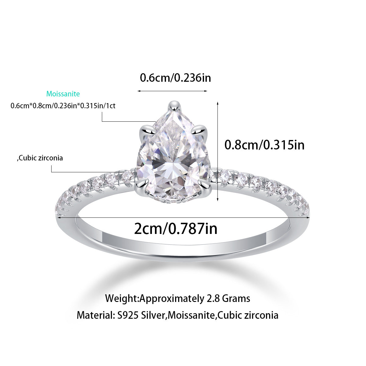 Moissanite Ring With Elaborate Setting – image 6
