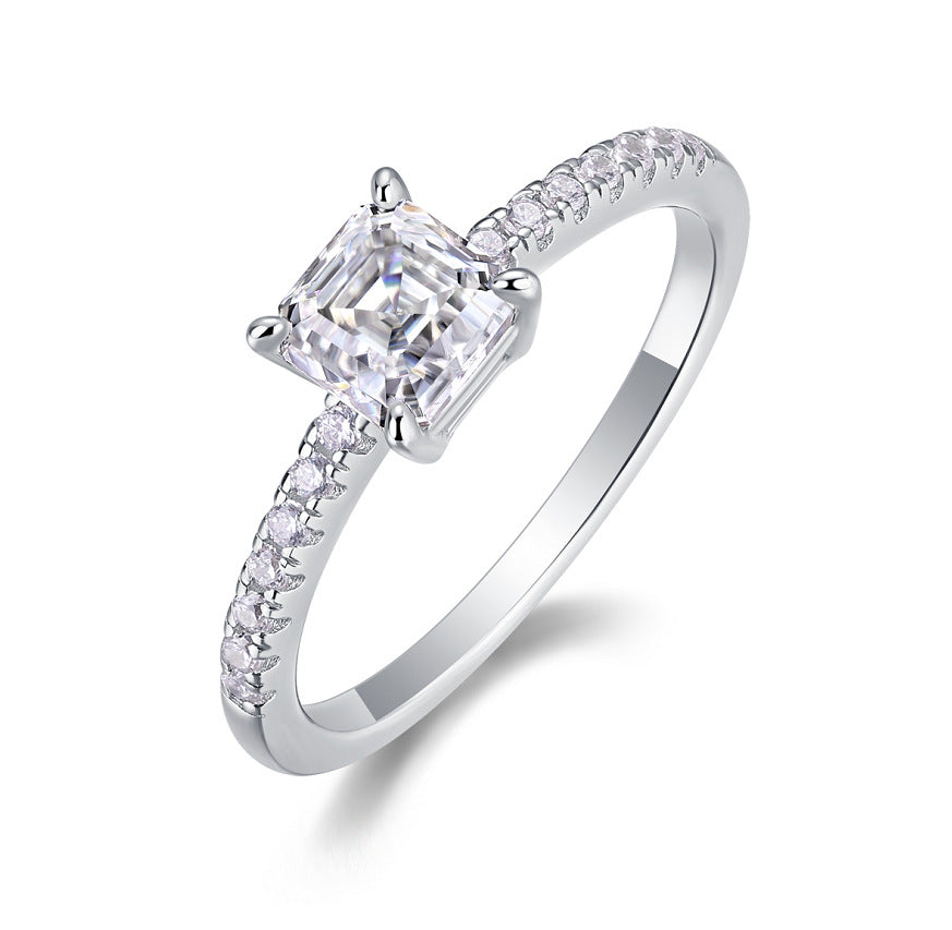 Moissanite Ring With Elaborate Setting – image 7