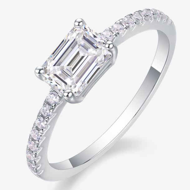 Moissanite Ring With Elaborate Setting – image 8